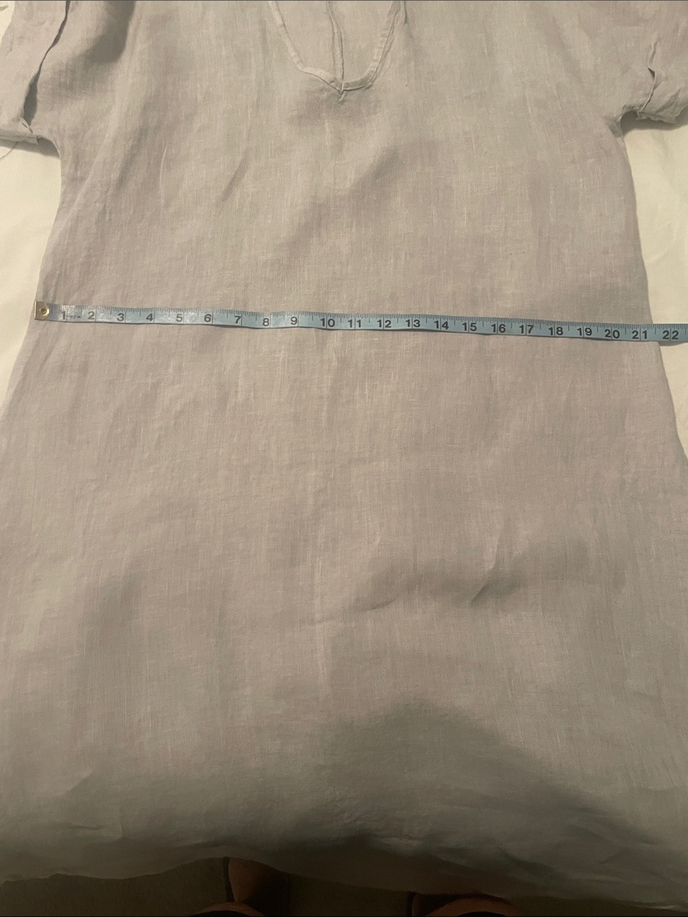 Francesca Bettini Linen V-Neck Midi Dress - Picture 8 of 9